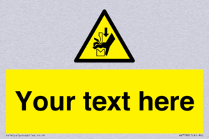 Custom warning hand crushing between press brake tool